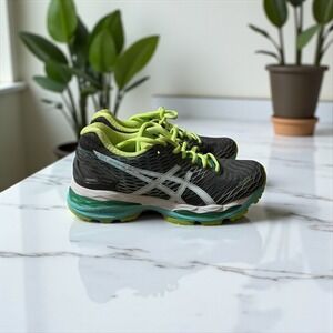 Asics Gel Nimbus 18 Women's Running Shoes Gray Green T650N Size 5 US